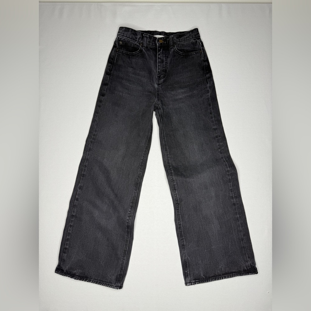 BDG Urban Outfitters High + Wide Jeans Faded Black Denim High Rise Wide Leg 26